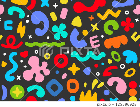 A pattern of abstract multicolored shapes. Vector illustration A pattern of abstract multicolored shapes. Vector illustration 125596928