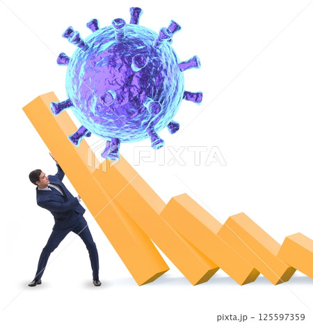 Concept of economic crisis from coronavirus covid-19 125597359