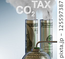 Concept of carbon tax in ecology concept - 3d rendering 125597387