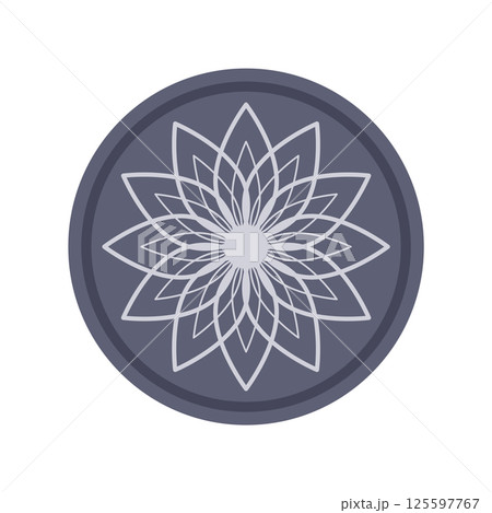 Traditional Morocco ornate in flat design. Abstract geometric arabesque. Vector illustration isolated. 125597767