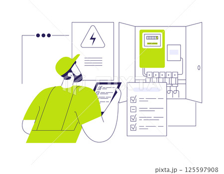 Electrical inspection abstract concept vector illustration. 125597908