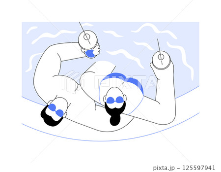 Pool time isolated cartoon vector illustrations. Pool time isolated cartoon vector illustrations. 125597941
