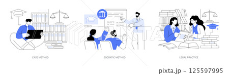 Juris Doctor isolated cartoon vector illustrations se 125597995