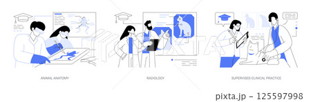 Doctor of Veterinary Medicine isolated cartoon vector illustrations se 125597998