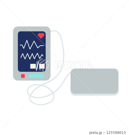 Medical tonometer in flat design. Measure equipment for blood pressure. Vector illustration isolated. 125598013