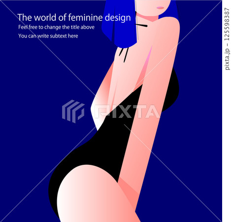 女性的なコンテンツのシンプルな表紙 女性的なコンテンツのシンプルな表紙 125598387