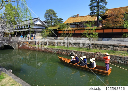 【岡山県】桜咲く春の倉敷美観地区（重要伝統的建造物群保存地区） 125598826