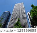 高層ビルを見上げるオフィス街の風景 125599655