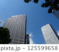高層ビルを見上げるオフィス街の風景 125599658