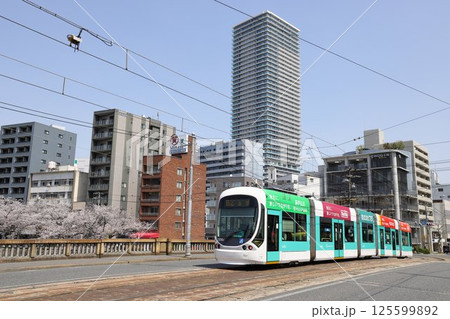 広島電鉄 路面電車 73 5100形 5106号　猿猴橋町～的場町 125599892