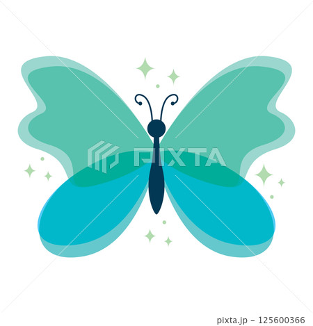 Colored butterfly wings. Vector Colored butterfly wings. Vector 125600366