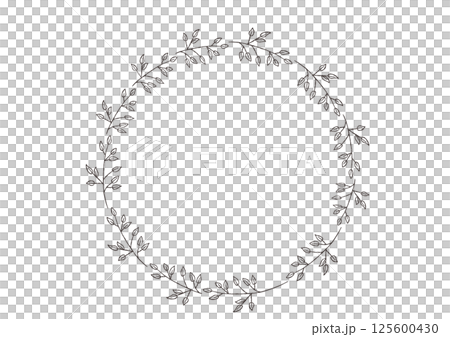 Hand-drawn stylish botanical frame Hand-drawn stylish botanical frame 125600430