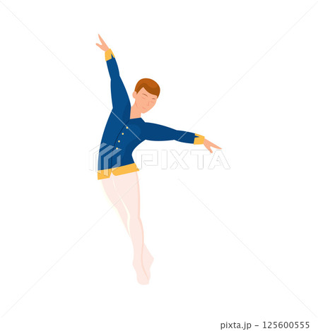 Male ballet dancer posing. Vector 125600555