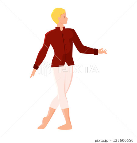 Male ballet dancer posing. Vector 125600556