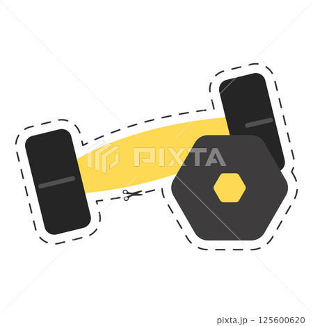 Dumbbells with band. Vector Dumbbells with band. Vector 125600620