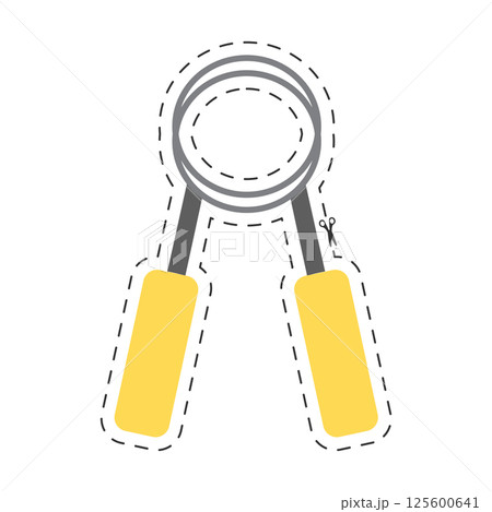 Hand grip strengthener. Vector Hand grip strengthener. Vector 125600641