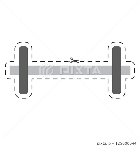 Bar with light weights. Vector 125600644