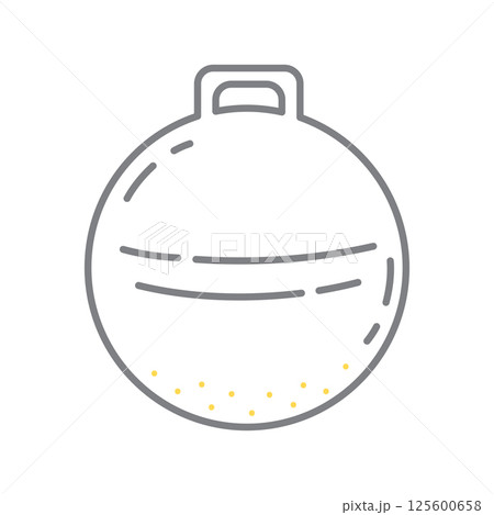 Bath bomb with yellow bubbles. Vector 125600658