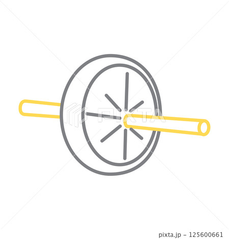 Ab wheel exercise tool. Vector Ab wheel exercise tool. Vector 125600661