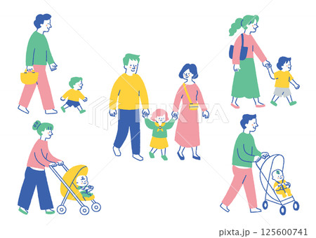 子育てファミリーの日常_色 125600741