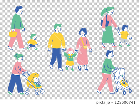 子育てファミリーの日常_色 125600741
