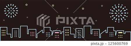 バナー 広告 夏 花火 夜景 街並み 建物 シルエット 背景 フレーム 壁紙 イラスト素材 バナー 広告 夏 花火 夜景 街並み 建物 シルエット 背景 フレーム 壁紙 イラスト素材 125600769