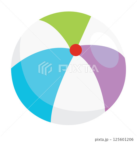 Colorful inflatable beach ball. Vector Colorful inflatable beach ball. Vector 125601206