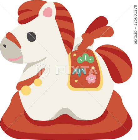 年賀状 2026 土鈴 干支 馬 うま ウマ 午 午年 うま年 かわいい 飾り イラスト素材 年賀状 2026 土鈴 干支 馬 うま ウマ 午 午年 うま年 かわいい 飾り イラスト素材 125601279
