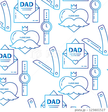 Heart and letter dad icons. Vector 125601527