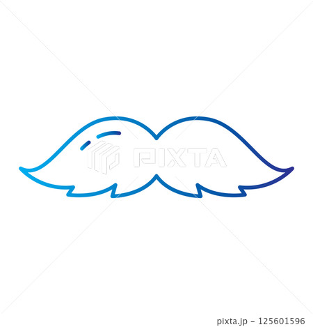 Classic mustache shape. Vector Classic mustache shape. Vector 125601596