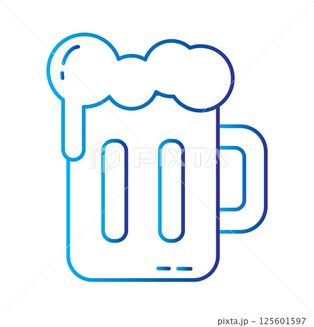 Outlined beer mug icon. Vector Outlined beer mug icon. Vector 125601597