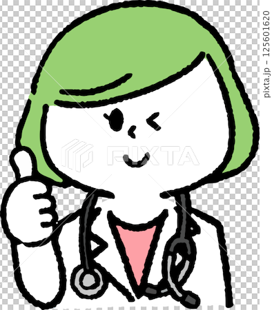 Female doctor doing good sign Female doctor doing good sign 125601620