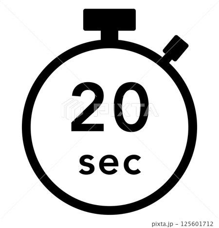 20秒のストップウォッチのアイコン 125601712