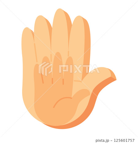 Hand silhouette with fingers. Vector 125601757
