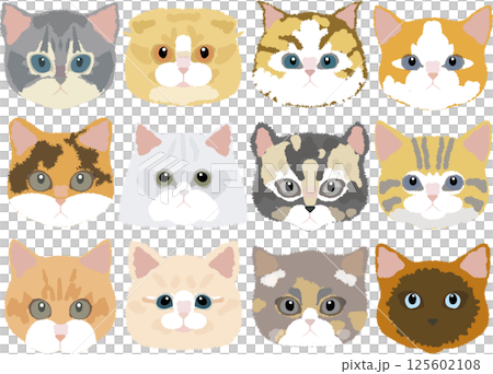 Cats of the World - Line-free illustrations 125602108