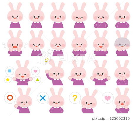 動物アイコン_うさぎ 125602310