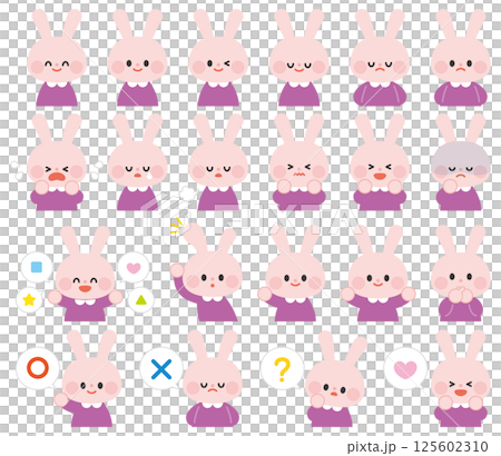 動物アイコン_うさぎ 125602310