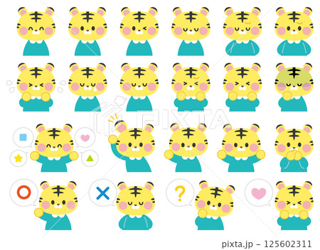 動物アイコン_とら 125602311