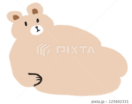 くまのフレーム　主線無し 125602331