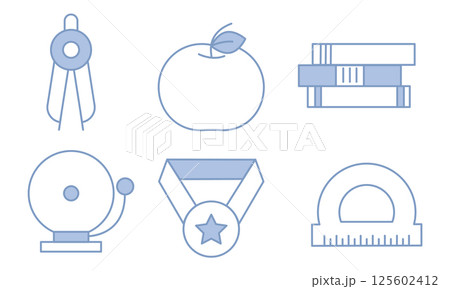 Flat and outline school icons. Vector Flat and outline school icons. Vector 125602412