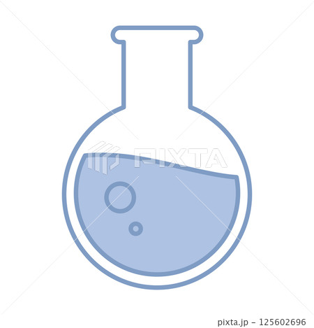 Science beaker with liquid. Vector 125602696