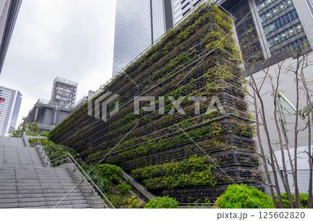 巨大な壁面緑化（東京都港区浜松町　日本生命浜松町クレアタワー） 125602820
