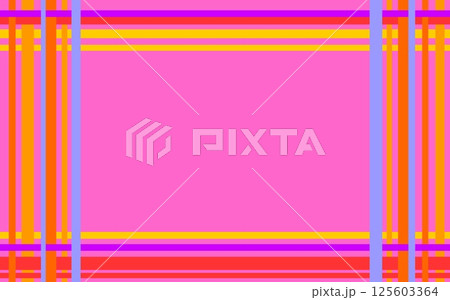 フレーム ボーダー ストライプ ピンク オレンジ色 フレーム ボーダー ストライプ ピンク オレンジ色 125603364