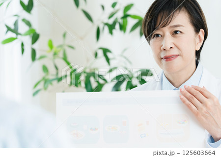 食事指導をする管理栄養士 125603664