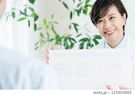 食事指導をする管理栄養士 125603665