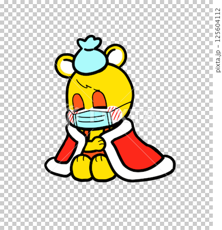 レトロなクマさん(風邪で熱を出している) レトロなクマさん(風邪で熱を出している) 125604112