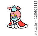 レトロなウサギさん（風邪で熱を出している） 125604115