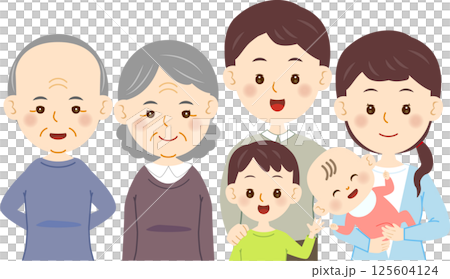 一個微笑的三代家庭 125604124