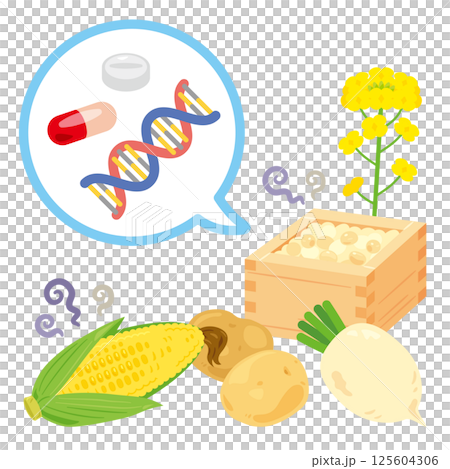 Genetically modified food illustration set Genetically modified food illustration set 125604306