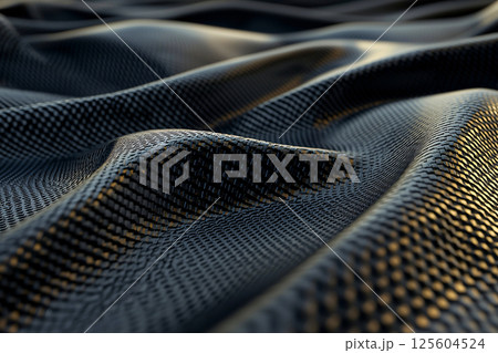 Glossy high resolution carbon fiber with sleek woven patterns 125604524